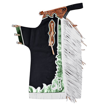 Hilason Handmade Genuine Leather Chaps Adult Handtooled Rodeo Bull Riding